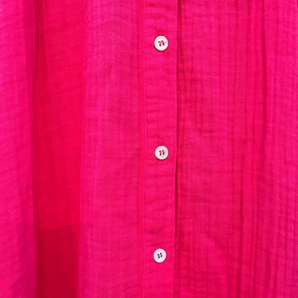 XiRENA Selene Cotton Gauze Midi Dress in Pink Raspberry - Picture 7 of 9